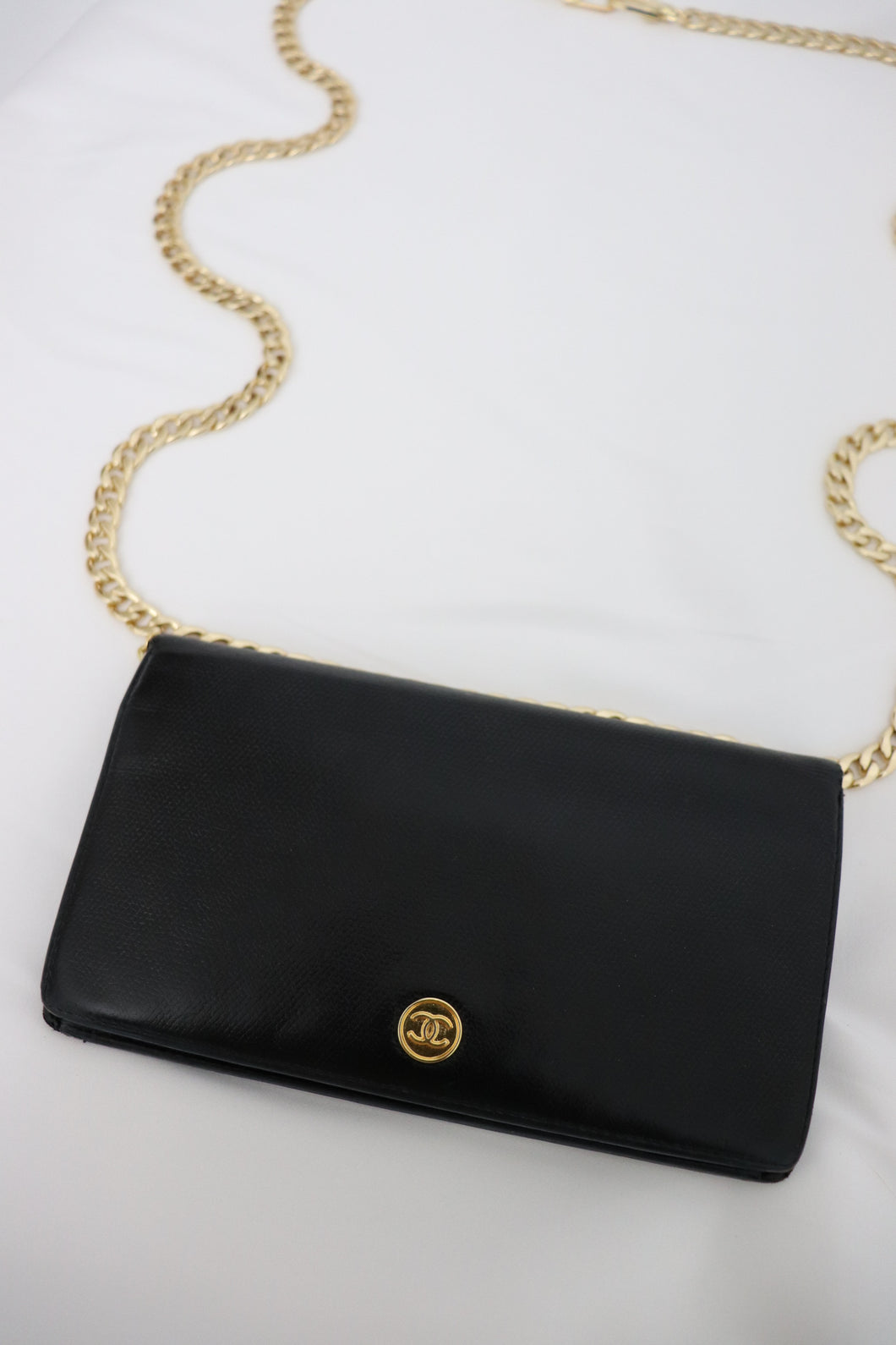 Chanel wallet with golden button
