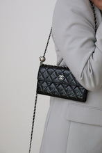 Load image into Gallery viewer, Chanel black bifold wallet
