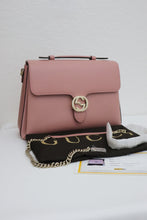 Load image into Gallery viewer, Gucci GG Medium Interlocking Calfskin Shoulder bag in pink - BRAND NEW retails 1599
