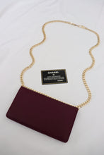 Load image into Gallery viewer, Chanel bifold calfskin wallet in burgundy
