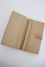 Load image into Gallery viewer, Chanel Coco Button Long Bi-Fold Beige Light Brown Wallet
