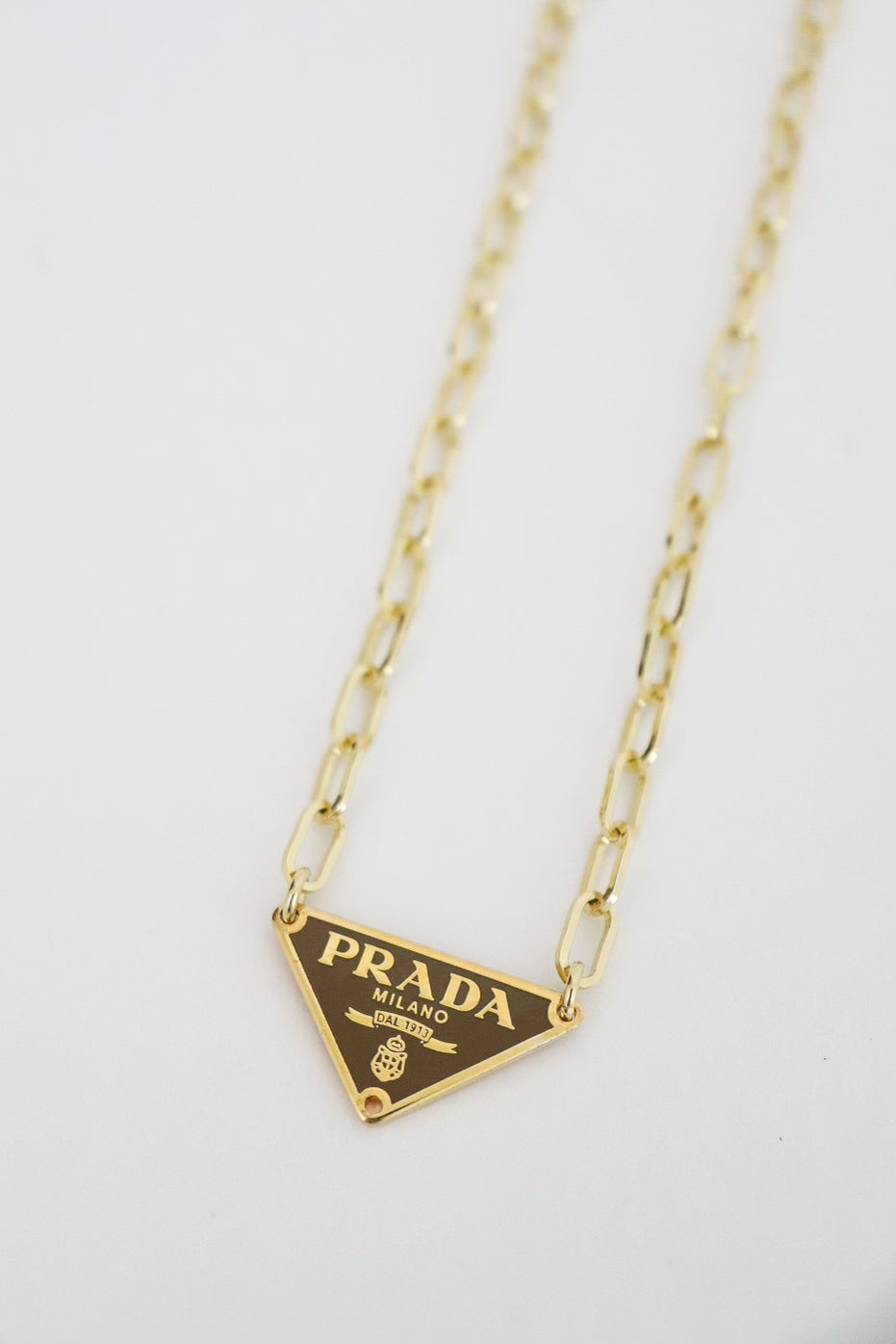 Prada brown necklace