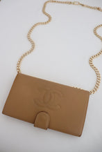 Load image into Gallery viewer, Chanel caviar tan wallet
