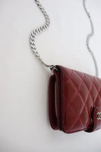 Load image into Gallery viewer, Chanel wallet in red burgundy
