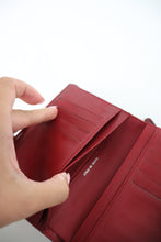 Load image into Gallery viewer, Chanel wallet in red burgundy
