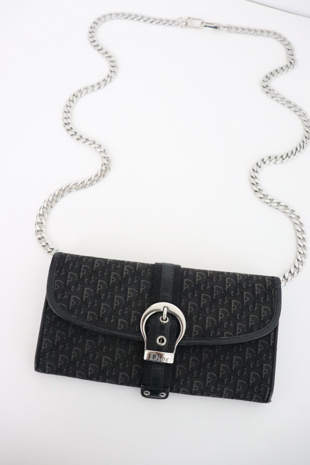 【Dior】Dior Saddle Trotter Bi-fold Wallet Black★ウォレット Saddle Bifold Wallet Black Grained Calfskin Marquetry and