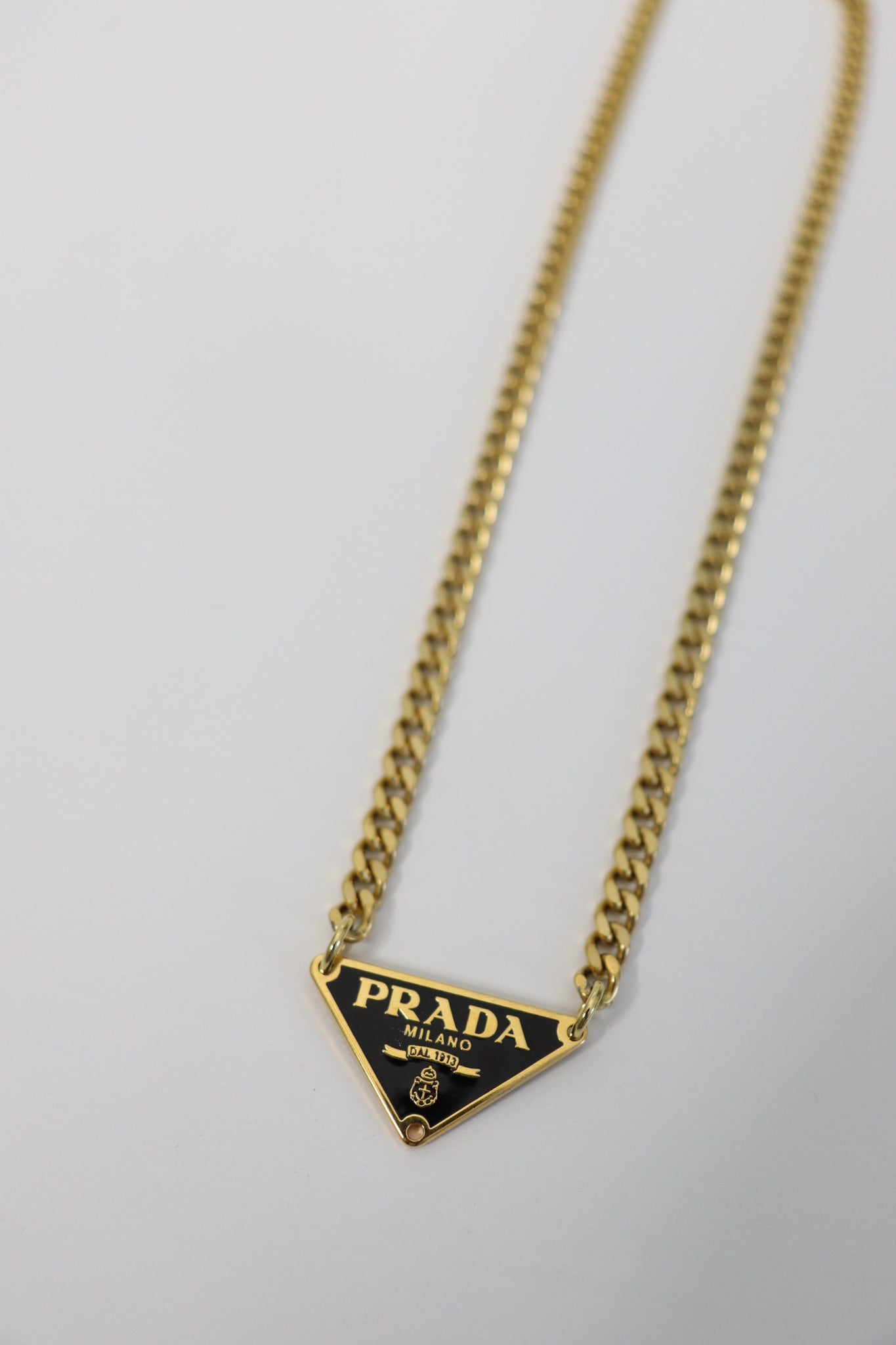 Prada Milano Black Chain Necklaces