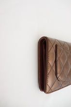 Load image into Gallery viewer, Chanel patent brown vintage wallet
