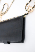 Load image into Gallery viewer, Chanel CC black caviar vintage wallet
