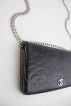 Load image into Gallery viewer, Chanel embossed camellia bifold vintage wallet
