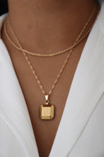 Load image into Gallery viewer, Louis Vuitton LV golden square pendant
