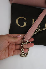 Load image into Gallery viewer, Gucci GG Medium Interlocking Calfskin Shoulder bag in pink - BRAND NEW retails 1599
