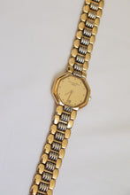 Load image into Gallery viewer, Vintage Christian Dior octagonal gold and silver watch
