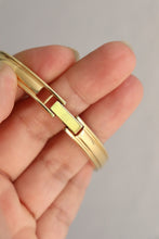 Load image into Gallery viewer, Vintage Givenchy 1990s Emerald Dial Gold Plated Bangle Watch

