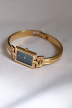 Load image into Gallery viewer, Vintage Givenchy 1990s Emerald Dial Gold Plated Bangle Watch

