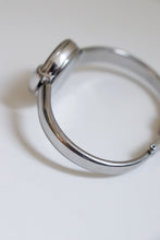 Load image into Gallery viewer, Vintage Gucci Bangle Watch in silver with black dial

