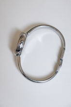 Load image into Gallery viewer, Vintage Gucci Bangle Watch in silver with black dial
