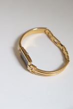Load image into Gallery viewer, Vintage Givenchy 1990s Black Dial Gold Plated Bangle Watch
