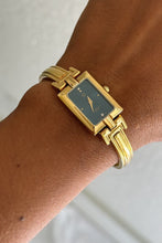 Load image into Gallery viewer, Vintage Givenchy 1990s Emerald Dial Gold Plated Bangle Watch

