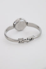 Load image into Gallery viewer, Vintage Gucci Bangle Watch in silver with black dial
