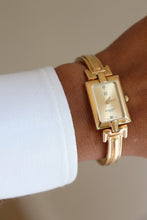 Load image into Gallery viewer, Vintage Givenchy 1990s Gold Dial Gold Plated Bangle Watch
