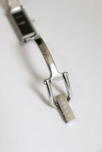 Load image into Gallery viewer, Vintage Gucci Bangle Watch in silver with black dial
