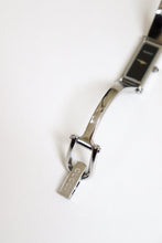 Load image into Gallery viewer, Vintage Gucci Bangle Watch in silver with black dial
