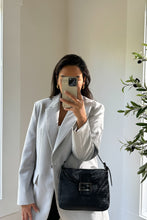 Load image into Gallery viewer, Fendi zucchino double flap baguette in black
