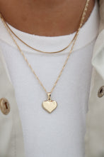 Load image into Gallery viewer, Louis Vuitton mini heart with gold filled chain
