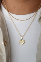 Load image into Gallery viewer, Louis Vuitton mini heart with gold filled chain
