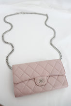Load image into Gallery viewer, Chanel quilted classic flap wallet -light pink
