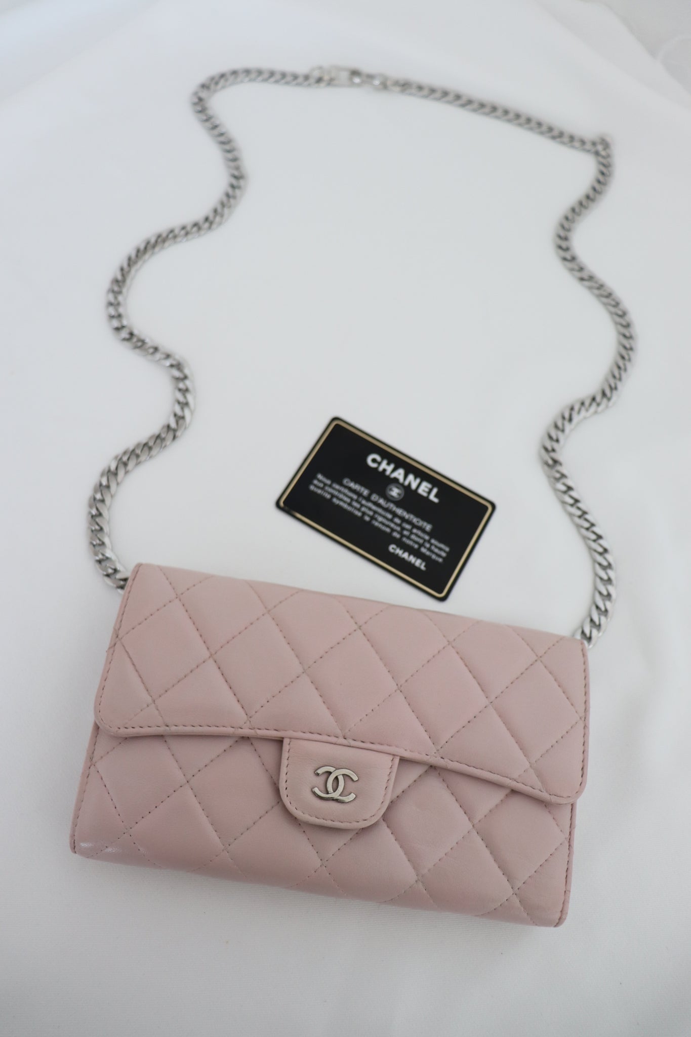 Chanel quilted lambskin vintage wallet
