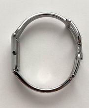 Load image into Gallery viewer, Vintage Gucci Bangle Watch in silver with black dial
