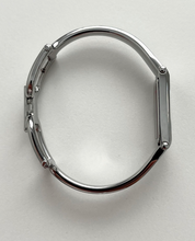 Load image into Gallery viewer, Vintage Gucci Bangle Watch in silver with black dial
