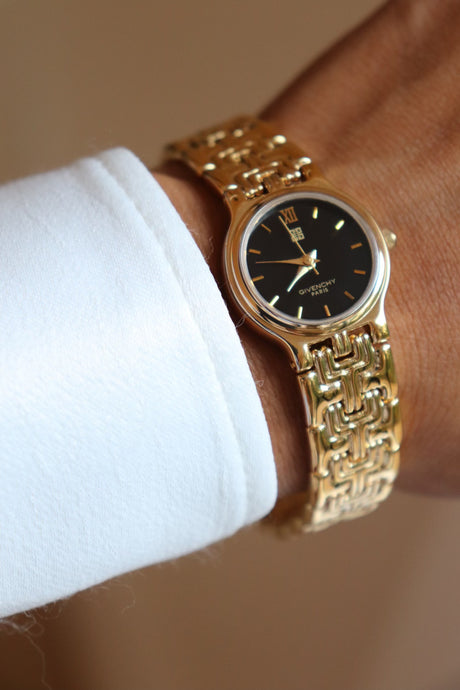 Vintage Givenchy Paris gold tone watch
