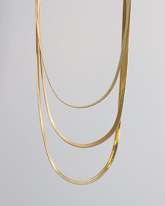 18K Gold Filled herringbone chain