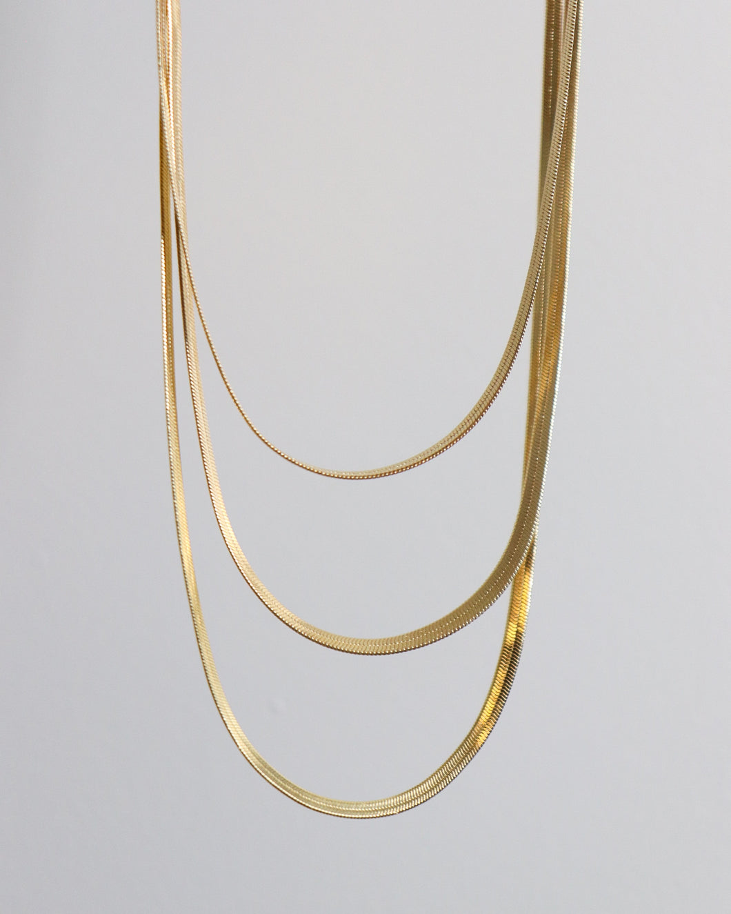 18K Gold Filled herringbone chain