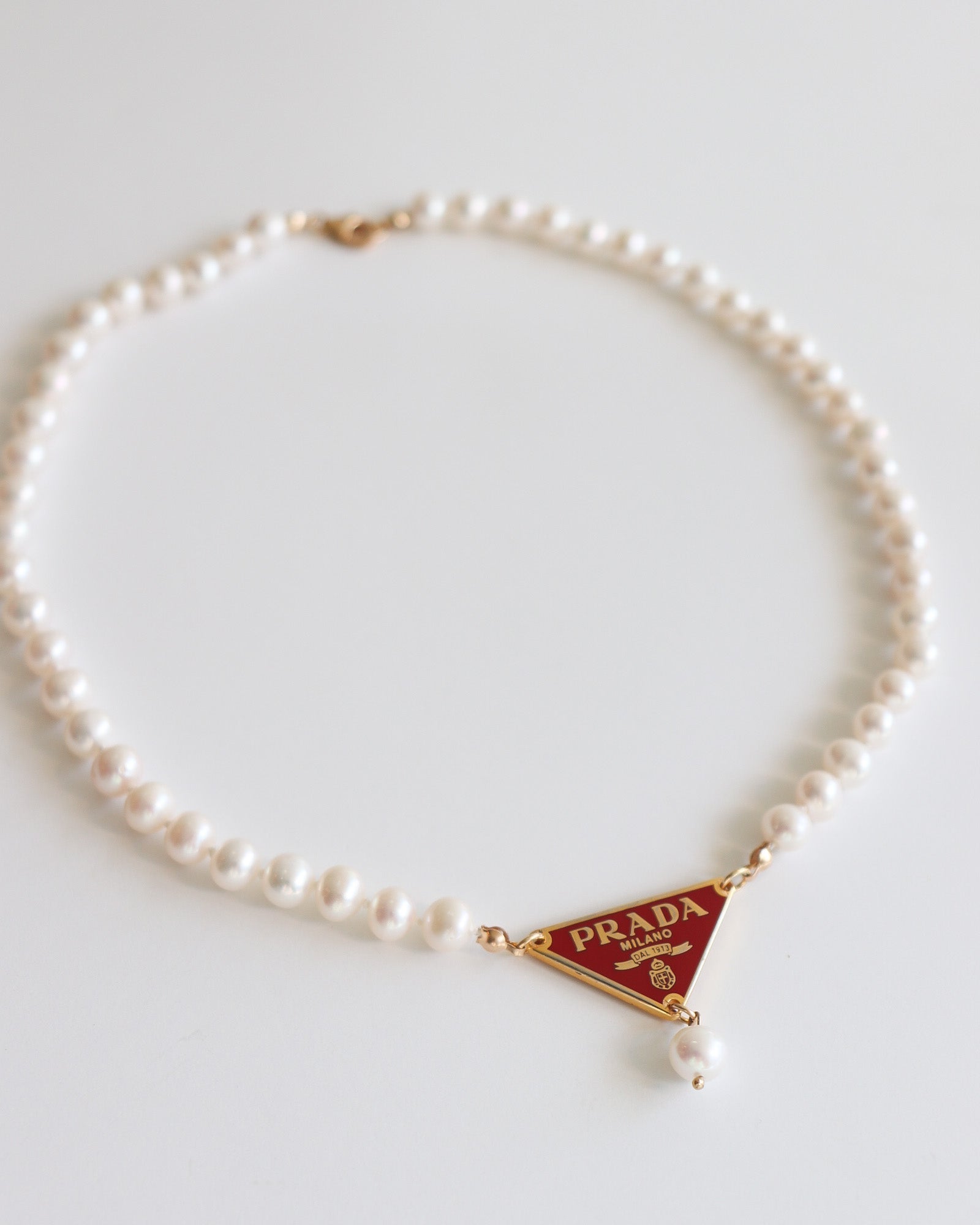 Prada red plaque necklace | Shop Canela Vintage – Shop