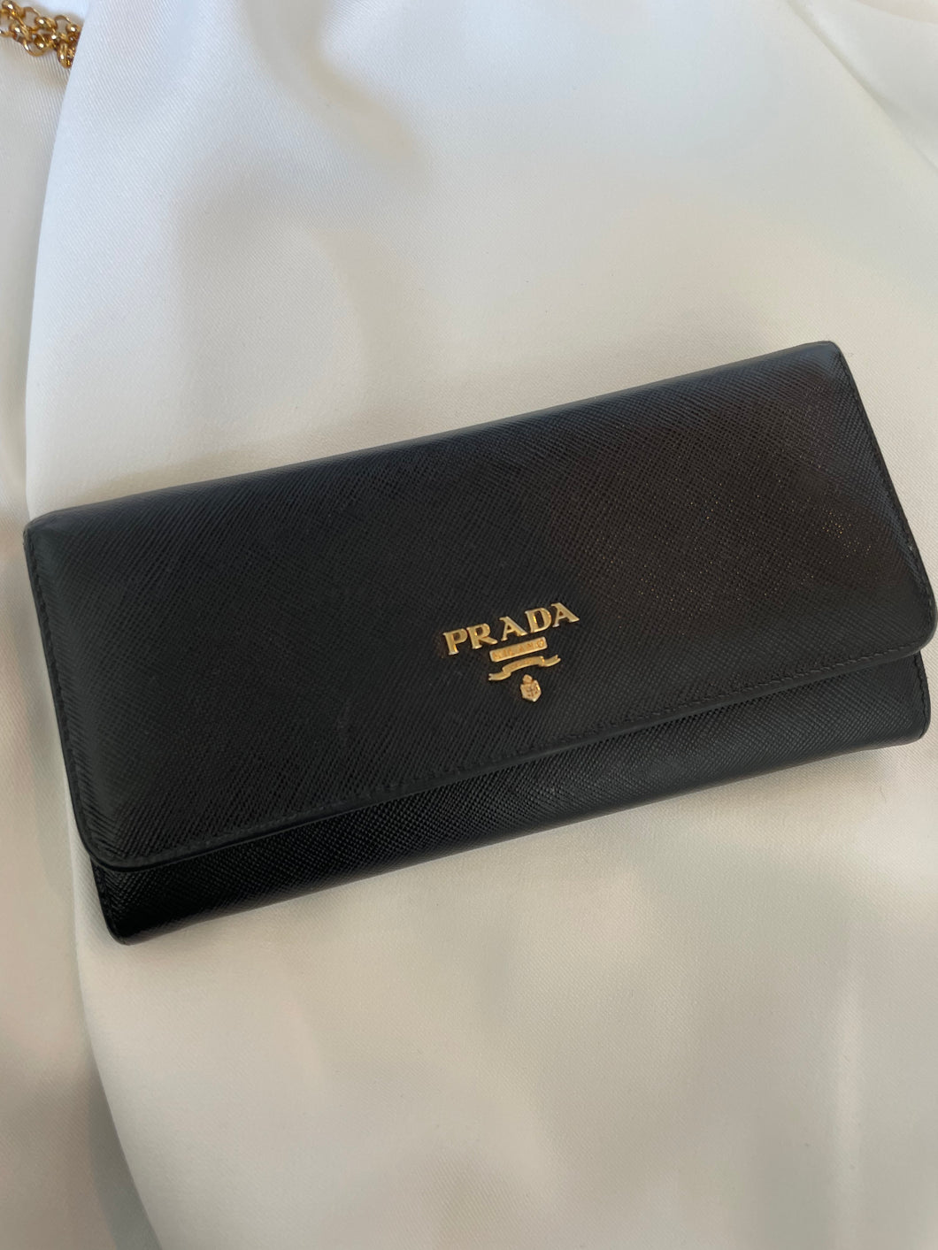 Black Prada Saffiano wallet