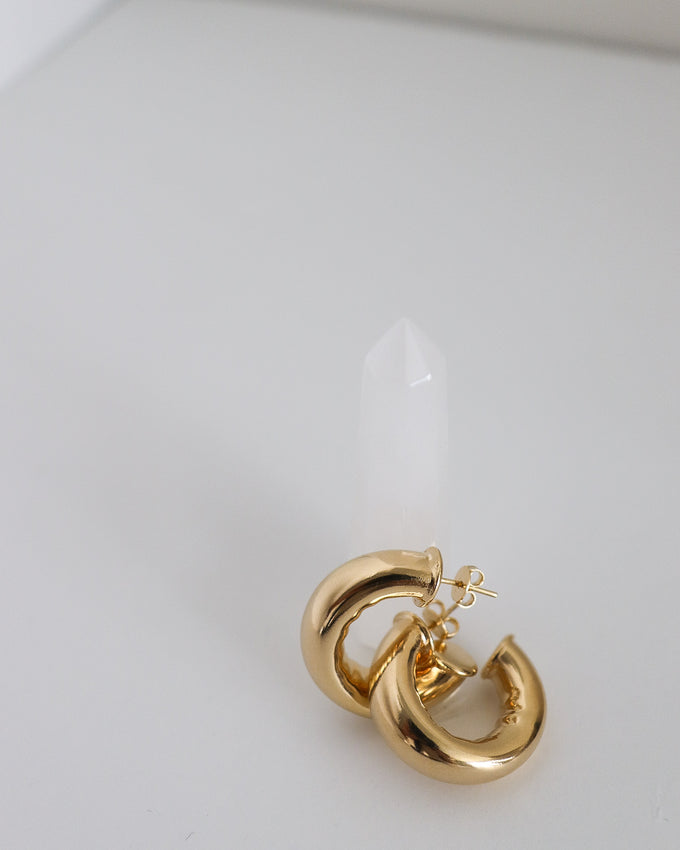 18k gold filled hoops