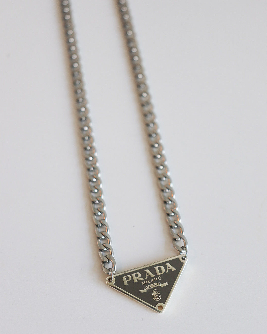Prada necklace in silver