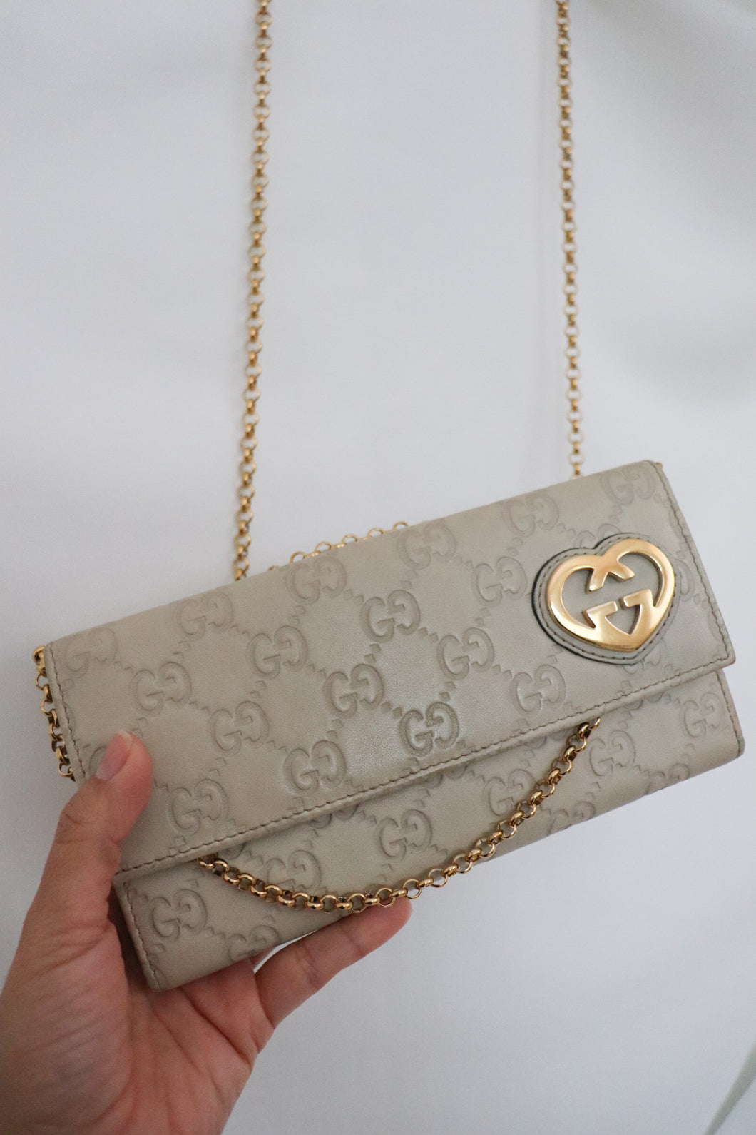 Gucci GG lovely heart continental wallet
