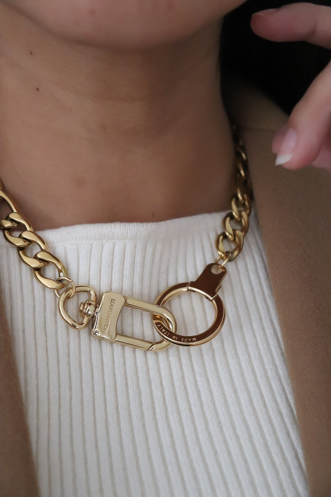 Louis Vuitton clasp necklace