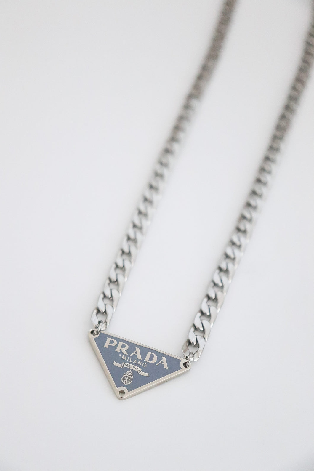 Prada silver necklace