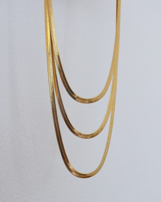 gold filled herringbone chain
